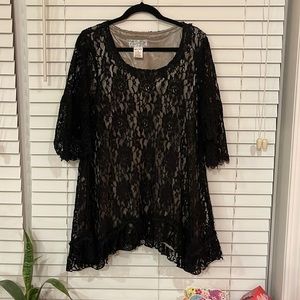 Lacey black boutique top!!!